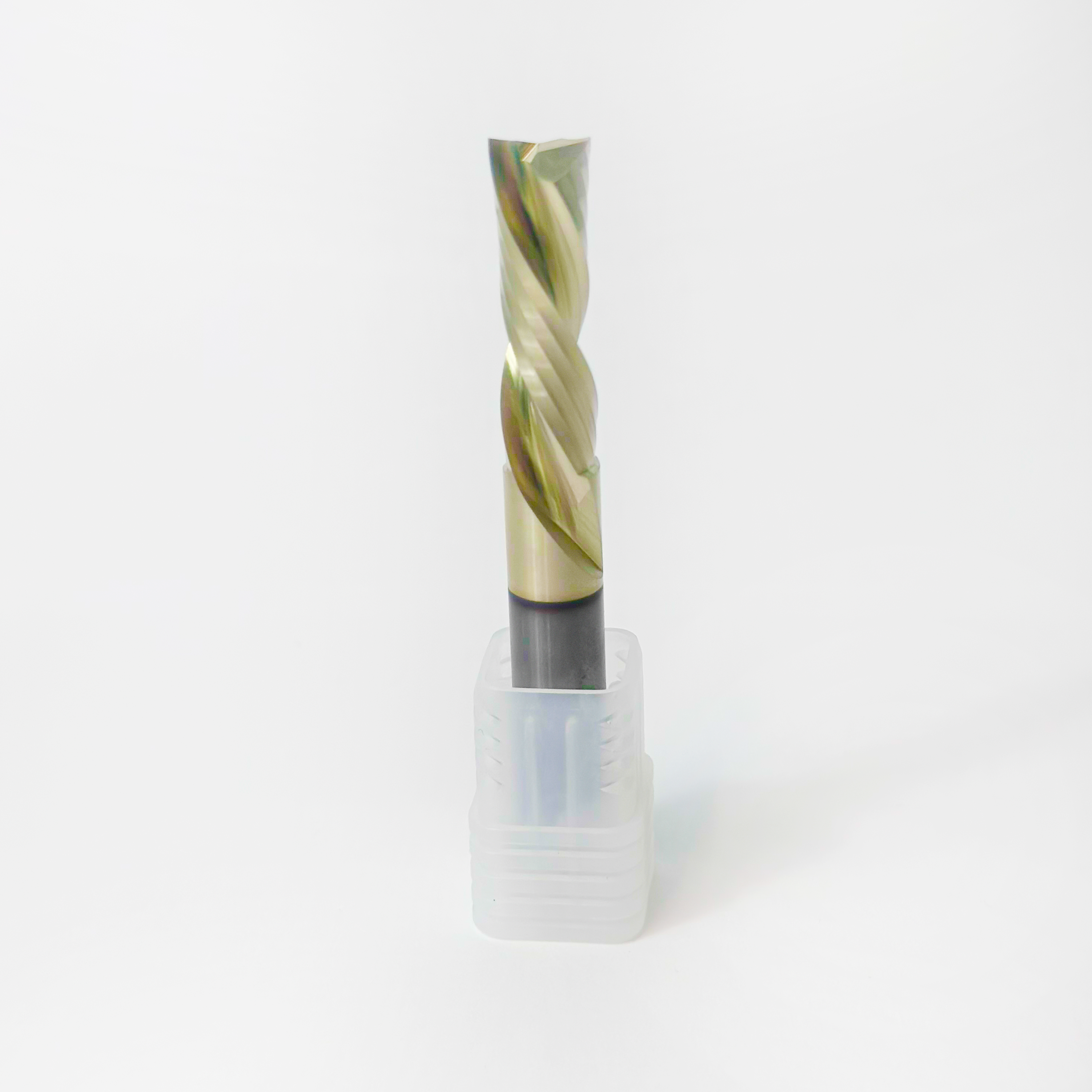 3/8" Solid Carbide Spiral Plunge Router Bit | 2 Flute Down Cut | 1-1/4" Cutting Length | KWS Tools